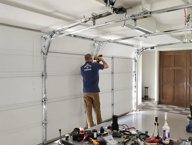 Coventry Garage Door Repair certified technician performing precision garage door repair in Coventry