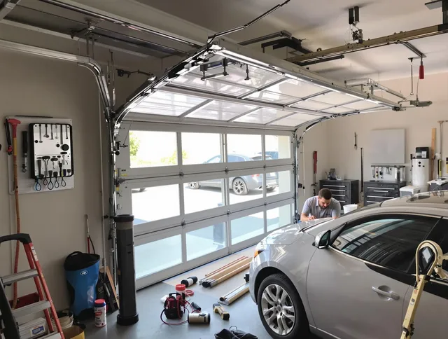 Garage door noise reduction service by Coventry Garage Door Repair in Coventry