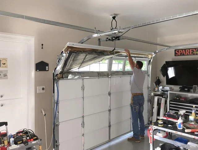 Garage door section replacement by Coventry Garage Door Repair in Coventry