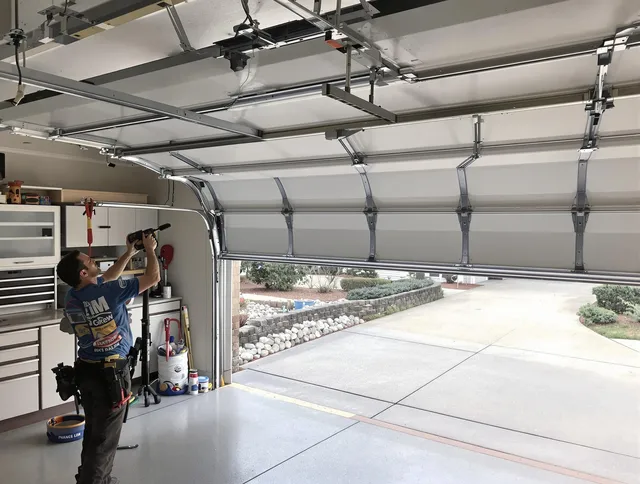 Garage door track repair service by Coventry Garage Door Repair in Coventry